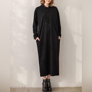 Women's Basic Solid Long Sleeve Sweatshirt Hoodie